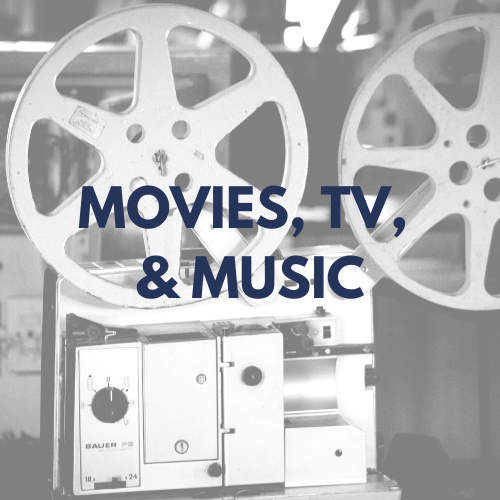 movies, TV and music