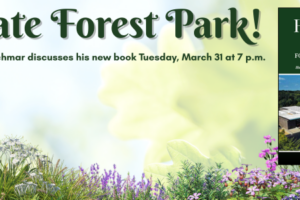 Celebrate Forest Park! Local author Alan Kretchmar discusses his new book Tuesday, March 31 at 7 p.m.; book with photo of St. Louis Art Museum; book title is Restoring the Glory: Forest Park from 1986 to 2026