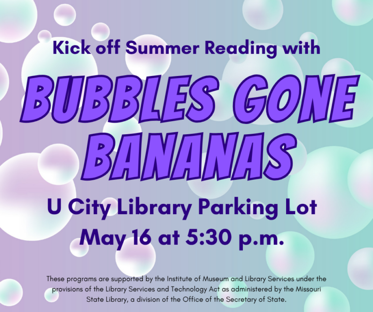 Pyry Räty 2026 Youth Summer – Kickoff Bubble Party! – University City Public Library